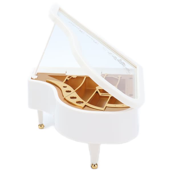 Musiklåda Mini Retro Klassiskt Piano Roterande Triangulär Musiklåda för Hembordsdekoration Prydnad Present