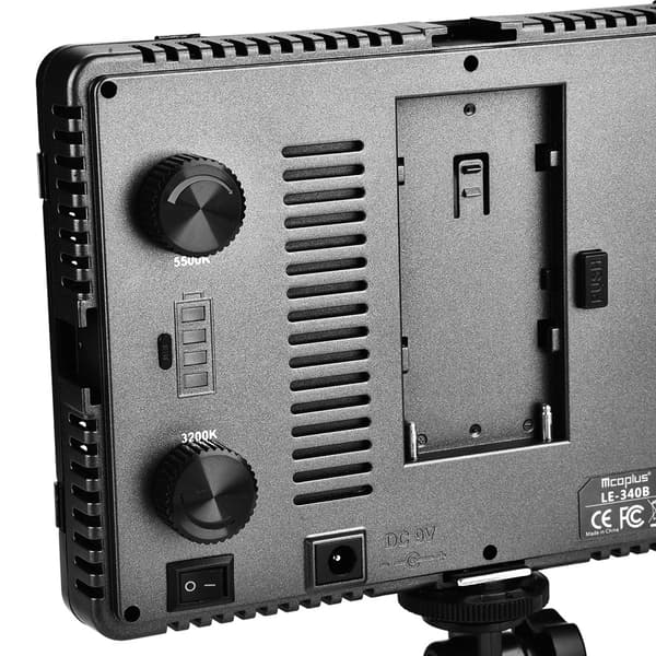 Mcoplus LED-340B Bærbar LED-fyldlys Universal Hot Shoe Mount Kameratilbehør