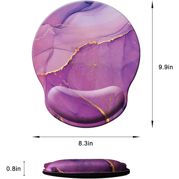 Musematte med håndleddstøtte, ergonomisk musematte med minnefoam håndleddstøtte, sklisikker gummi bunn spillmusematte for hjemmet