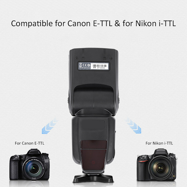 TRIOPO TR-982II TTL 1/8000 Trådlös Master Slave Flash Speedlite för Canon För Nikon SLR-kamera