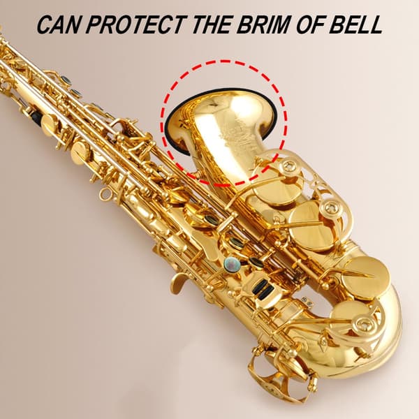 Tenor Saxofon Stum Dämpare Silikon Klockskydd Skyddsring (Alt)