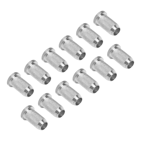 12 st gitarrsträng ferrules ersättning metall elektrisk gitarr sträng bussningar silver
