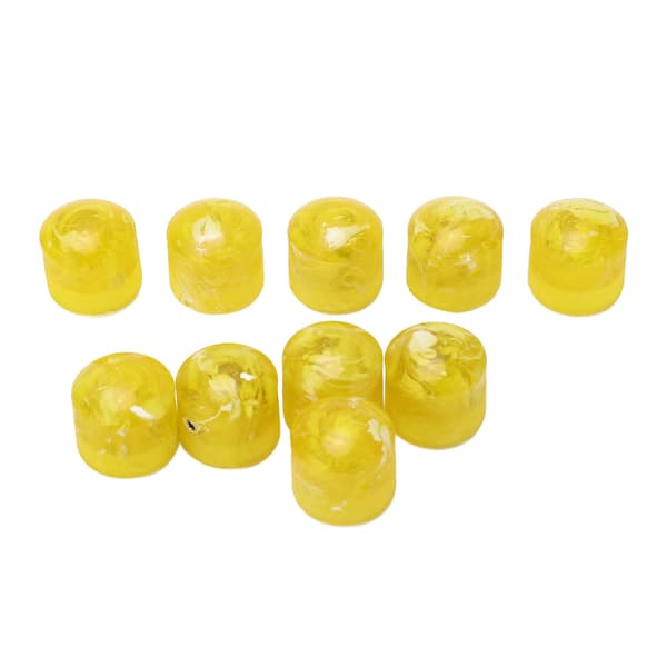 Volume Tone Dome Knobs Plast Kontrol Elektrisk Guitar Bas Dele Tilbehør med Hex Nøgle GD88 Gul