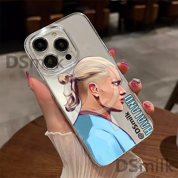 Man City FC Erling Haaland 2022/23 Första Laget Mjukt Gel Skal Kompatibelt Med iPhone 15 Pro Max