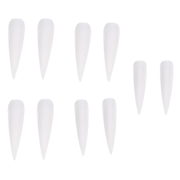 50 st Professionella Falska Lösnaglar Nagelkonst Tips Manikyr Dekorationer Verktyg Vit