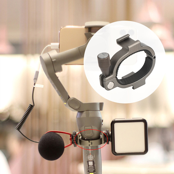 UURig R037 Aluminiumlegering Fällbar Snabbfrigöring Dubbel Kallskoförlängningsfäste för DJI Osmo Mobile3 Mobiltelefon Kulhuvud Stabilisator