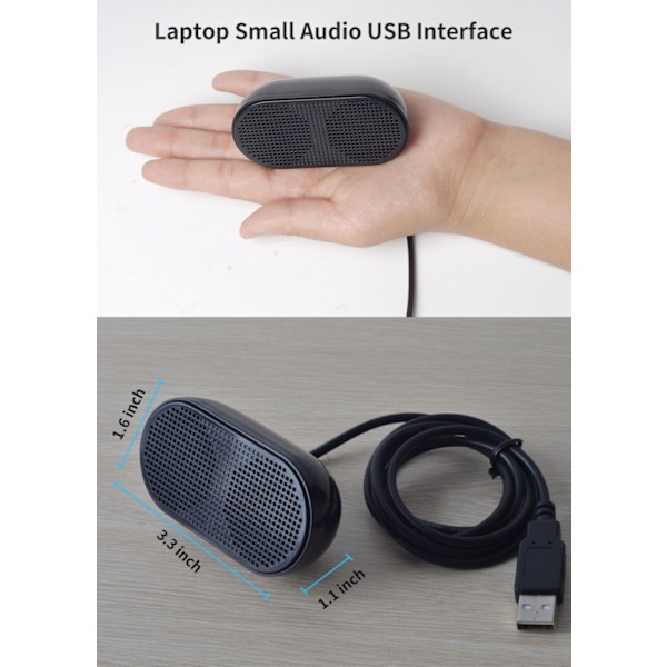 Mini Notebook-högtalare USB-ljudkort Högtalare Bärbar dator Liten ljud-USB-gränssnitt för PC Stereo Högtalare Inget brus