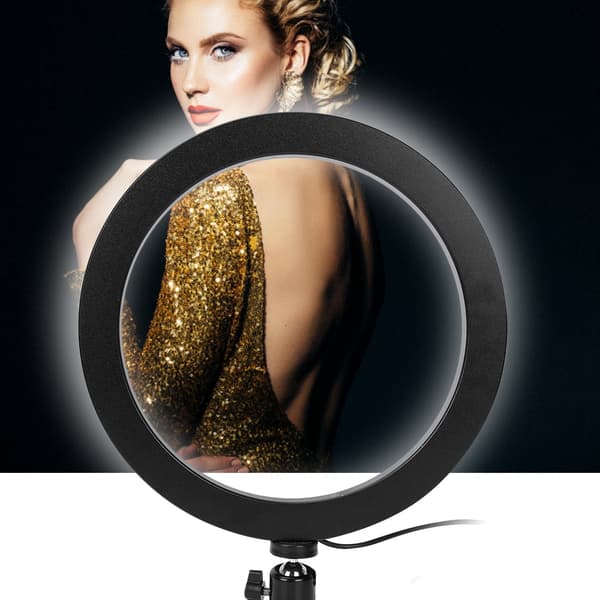 Telefon Live Stativ Brakett LED Ring Fotobelysning (Bordstativ)