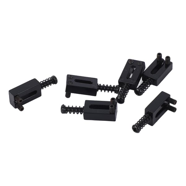 6 st Elektrisk Gitarr Stall Sadel Standard Zinklegering Gitarr Tremolo Stall Rull Sadel för Utbyte Svart
