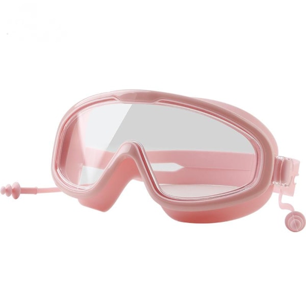 Large Frame Swimming Goggles Silicone Swimming Goggles Adult Swimming Goggles Waterproof Anti-Fog HD Colorful Swimming Goggles，pink