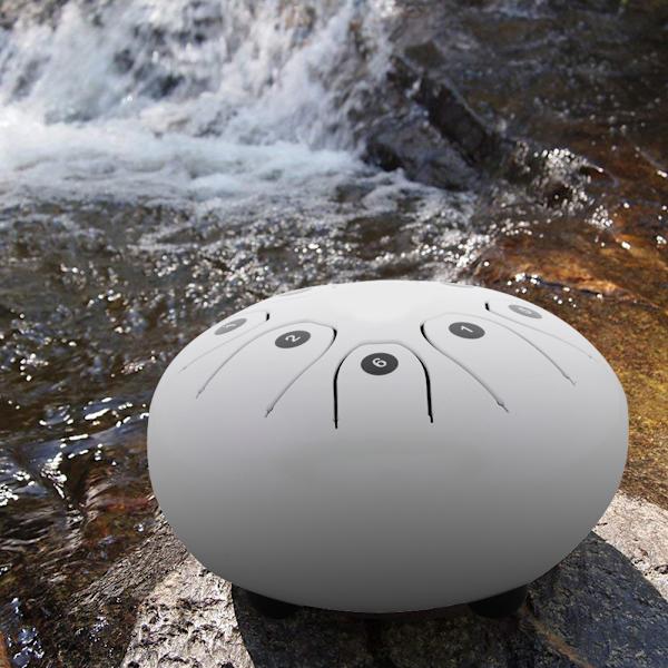 Handpan av perfekt kvalitet, handpan, tungtrumma, 5,5 tum, slagverk (vit)
