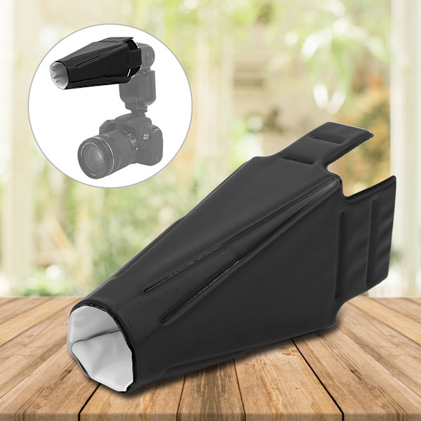 Universell hopfällbar kamerablixtlampa Speedlite reflektor diffusor svart