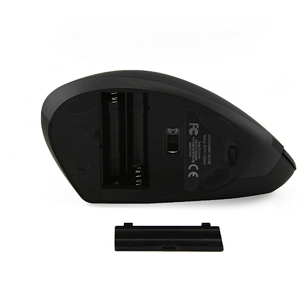 2.4G trådløs vertikal ergonomisk optisk mus, reduser håndleddsmerter, 5 knapper 3 justerbare DPI-nivåer 800/1200/1600, bedre ytelse for PC, skrivebord