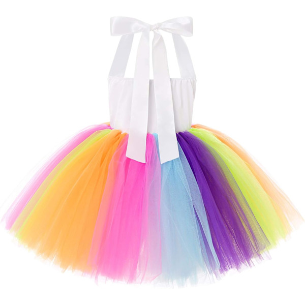 Flickrande Enhörningsdräkt för Flickor, LED-Ljus Enhörningsklänning, Prinsessklänning för Halloweenfest, Födelsedagsfest Rainbow Led-1