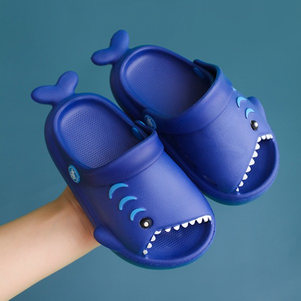 Sandal för småbarn pojkar flickor Slide Sandal Dinosaur Småbarn Flip Flops Utomhus Inomhus Hem Barn Sommar Vattenskor-----Mörkblå（130 Yard）