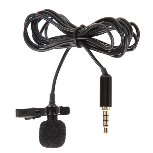 Lavalier Mikrofon ClipOn Elektronisk Tilbehør med S01 Adapter til Computer/Telefon Kamera