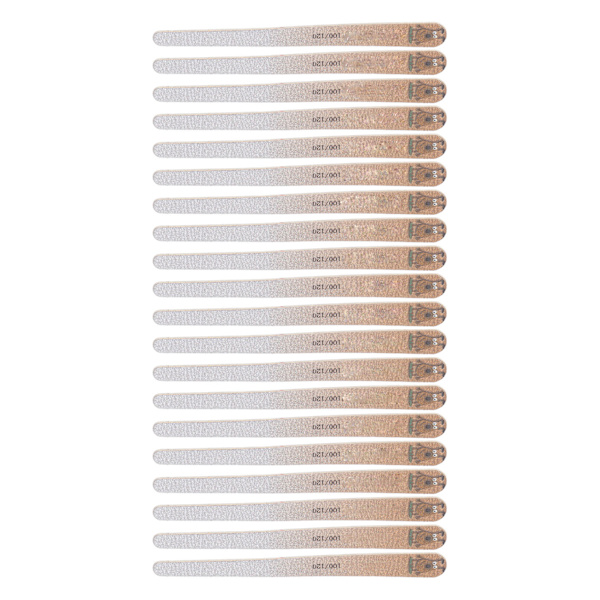 20 stk. Professionelle neglefile 100 / 120 Grit Dobbeltsidet Vaskbare Manicure Værktøjer til Hjemmesalon Brug Gul