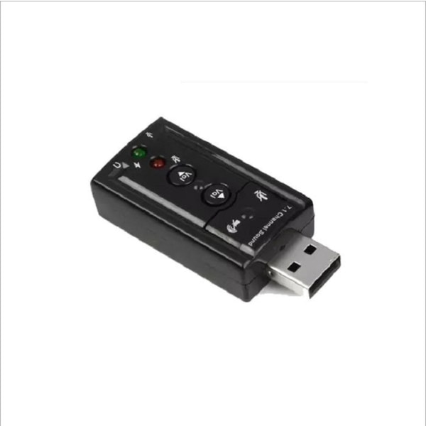 [Ljudkort] Leverera analog 7.1 USB externt oberoende ljudkort datortillbehör analog ljudbil, 3pack