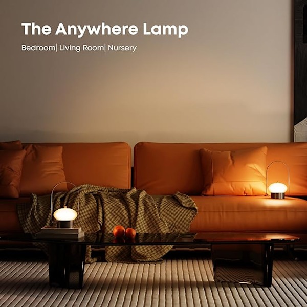 Trådløs Lantern Bordlampe LED, Bærbar Camping Lanternelykt Dimbar, Berøringslampe Oppladbar for Soverom, Utendørs, 3 Fargetemperaturer red