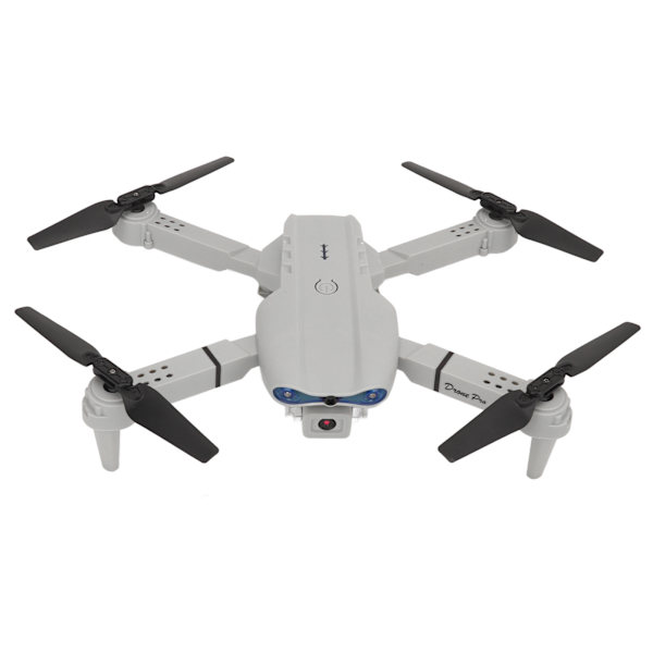 RC Drone 4k Dubbelkamera Quadcopter Wifi Fällbar Fjärrkontroll Quadcopter 3 Vägs Hindrande Undvikande Höjdhåll Leksaker Gåvor för Pojkar Flickor Grå