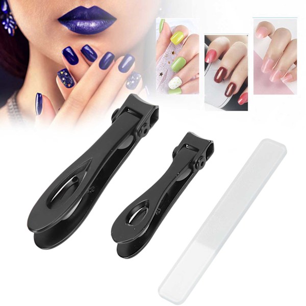3 st rostfria nagelklippare, nageltrimmer, bärbar nagelfil, manikyrverktyg