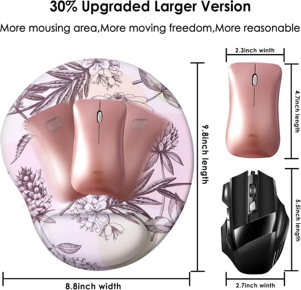 Ergonomisk Musematte med Håndleddstøtte, Søt Musematte med Håndleddstøtte, Komfortabel Musematte for Hjemmekontor, Spill og Arbeid med Datamaskin