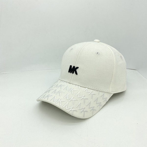 Dotpet Cap Dame MK Bokstav Broderi Myk Topp Vår Og Sommer Enkel Baseball Cap Menn(Svart)