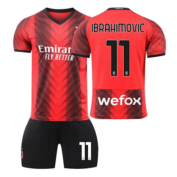 23/24 AC Milan Hemmafotbollströja Set No.11 IBRAHIMOVIC XS