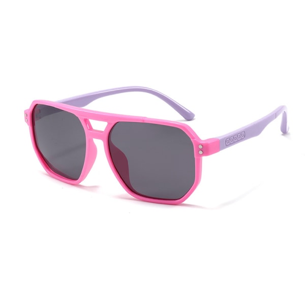 Retro barnsolglasögon för pojkar, flickor i åldern 3-12 år - splittringssäkra UV400 solglasögon för toddler