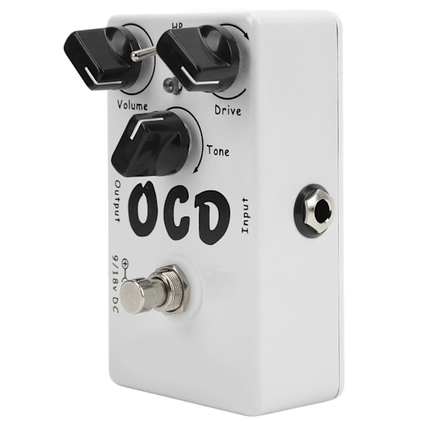 Gitarreffektpedal OCD Classic Overdrive Distortion Bærbar Instrument Tilbehør Hvit