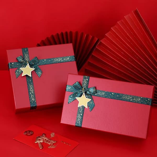 Presentförpackning 9 x 6 x 2 tum, presentförpackningar med lock Lyxiga julklappsaskar för presentförpackning