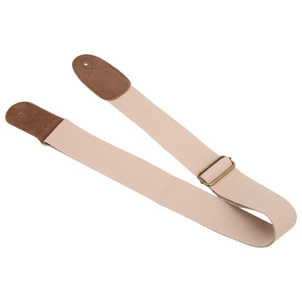 Gitarrrem i bomullsflanell, justerbar, retro-stil, bred axelrem, khaki