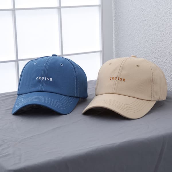 Dotpet Bokstavbrodert Lue Justerbar Baseballcaps (blå)