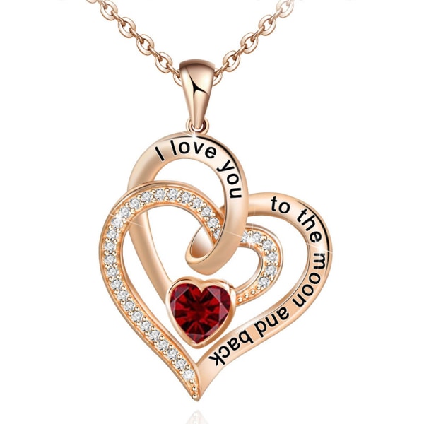 Love Heart hänge halsband för kvinnor, födelsedag mors dag smycken present för mamma kvinnor flickor