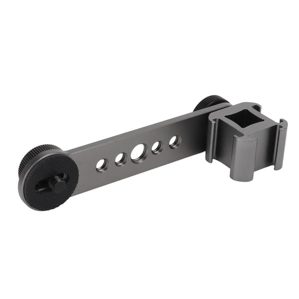 Triple Cold Shoe Extension Bracket Aluminiumlegering Mikrofonstativ Monteringsadapter til Stativ Monopod Stabilisator Mørkegrå