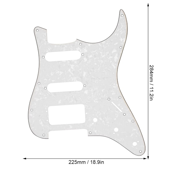 Elektrisk guitar pickguard 3-lags med aluminiumsafskærmning Musikinstrument tilbehør GSSH53 Hvid perle