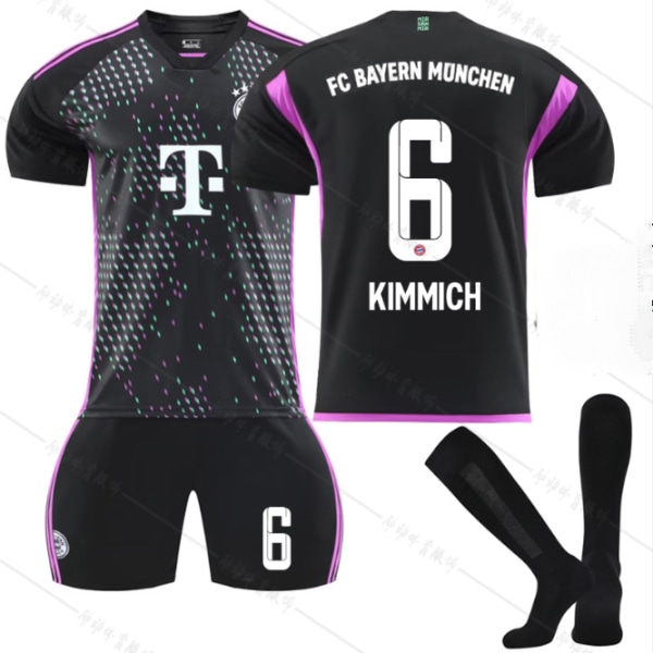 23/24 kauden Bayernin vieraspelipaita setti sukkineen No.6 KIMMICH XXL