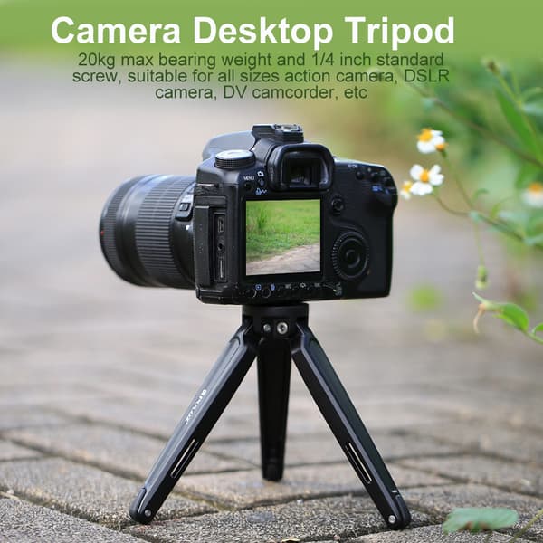 PULUZ Mini Sammenfoldelig Bordholder i Aluminiumslegering til DSLR-kameraer