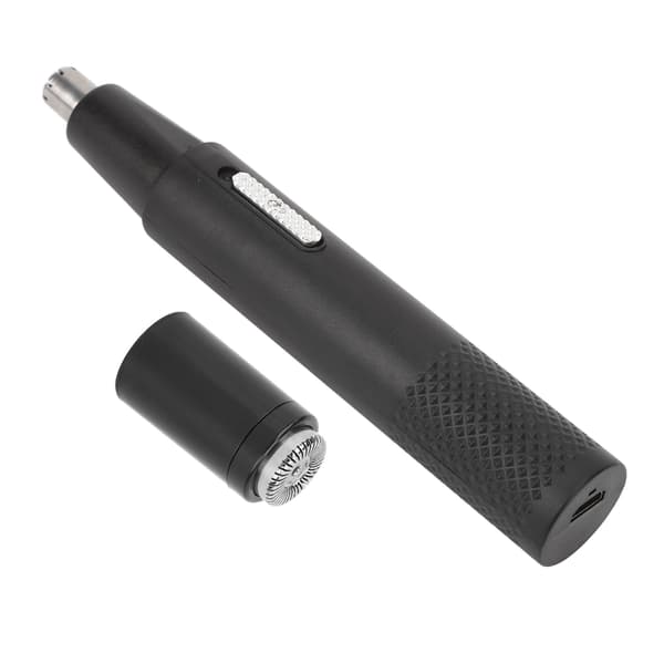Elektrisk næsehårstrimmer Multifunktionel 2 i 1 USB Genopladelig Mini Næsehår Fjerner til Mænd Kvinder Sort