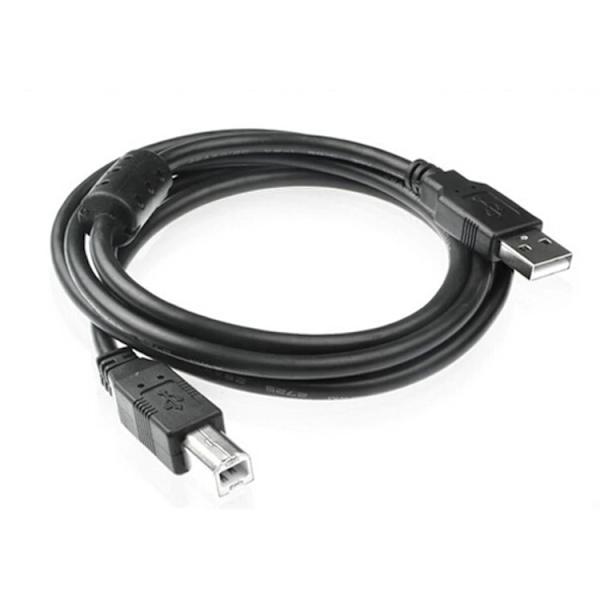 3 meter sort USB standard 2.0 firkantet port udskrivning kabel kabel printer datakabel alle kobberbånd magnetisk ring afskærmning, 5-pak