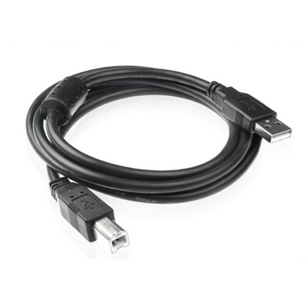 3 meter svart USB standard 2.0 firkantet port utskrift kabel kabel skriver datakabel alle kobberbånd magnetisk ring skjold