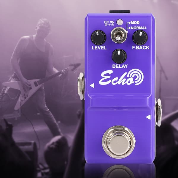 Mini Metal Shell Analog ECHO Gitarreffektpedal med True Bypass Instrument Tilbehør