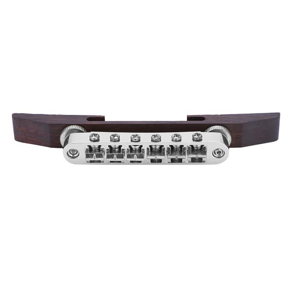 Rosenträ Basbro för SG LP Typ Jazzgitarr Musikinstrument Tillbehör(Silver)