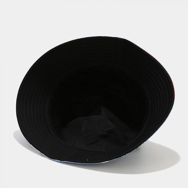 AVEKI Unisex Havsdjursmönstrad Bucket-hatt Dubbelsidig Bärbar Reversibel Fiskarhatt