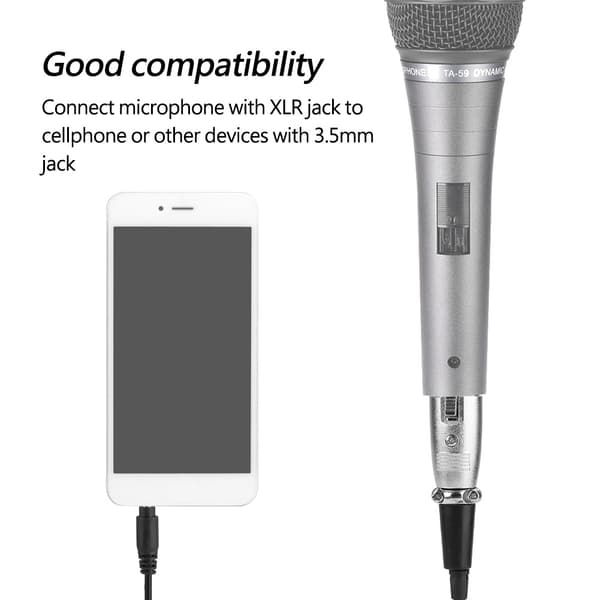 BOYA Universal 3-pin XLR hunn til 3,5 mm hann jack mikrofonkabel Volumjusterbart tilbehør
