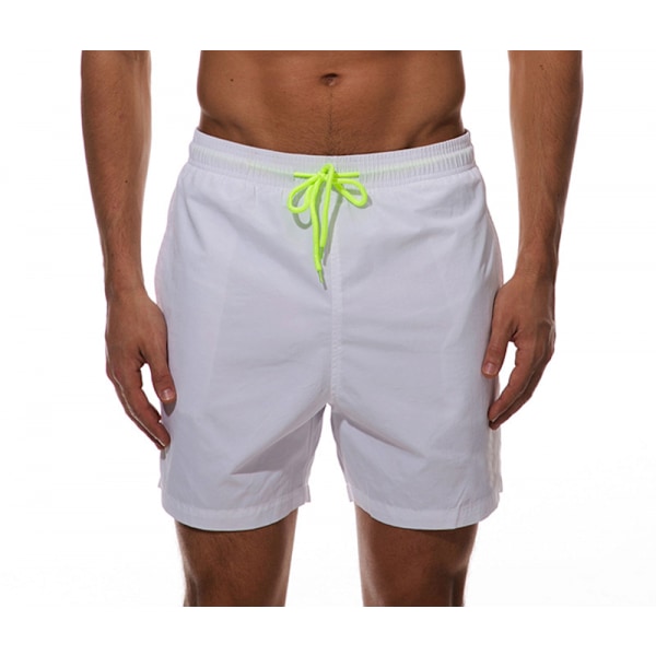 Wekity herr badbyxor snabbtorkande strandshorts med dragkedjefickor och meshfoder (YKC05)