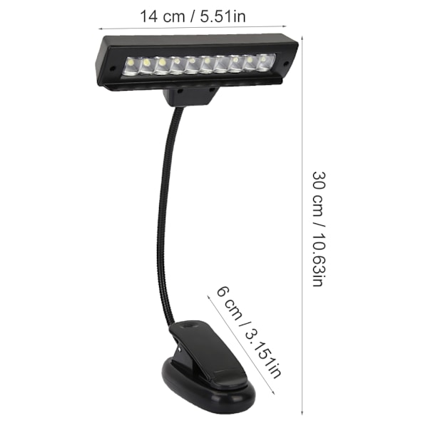 USB-liitäntäinen nuottitelineen valo, joustava kaulan, kannettava lukulampun LED-valo