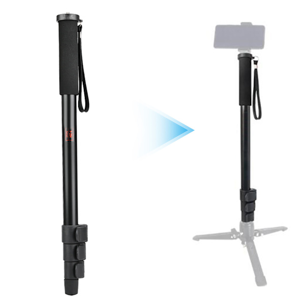 Aluminiumlegering Bärbar Retraktil Monopod Selfie Stick Fäste Stöd Stång för SLR-kamera (P264)