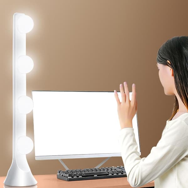 LED Vanity Lamper til Spejl, Vanity Makeup Lys til Makeup Spejlbelysning, 4 Dæmpbare Pærer, 3 Farvetemperaturer Lysstyrke