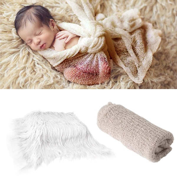 2st Baby fotorekvisita Wraps & fotografimatta, DIY nyfödd baby Swaddle Fotografi rekvisita wraps, fotografibakgrundsmatta